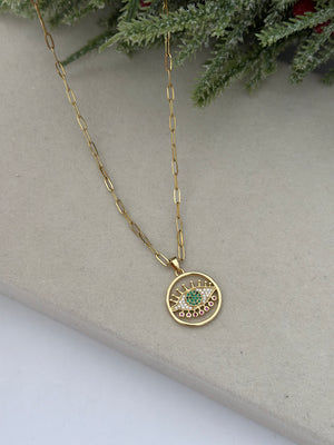 Göz Detay Ataç Zincir Taşlı Kolye