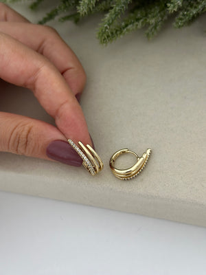 Üç Şerit Klipsli Küpe