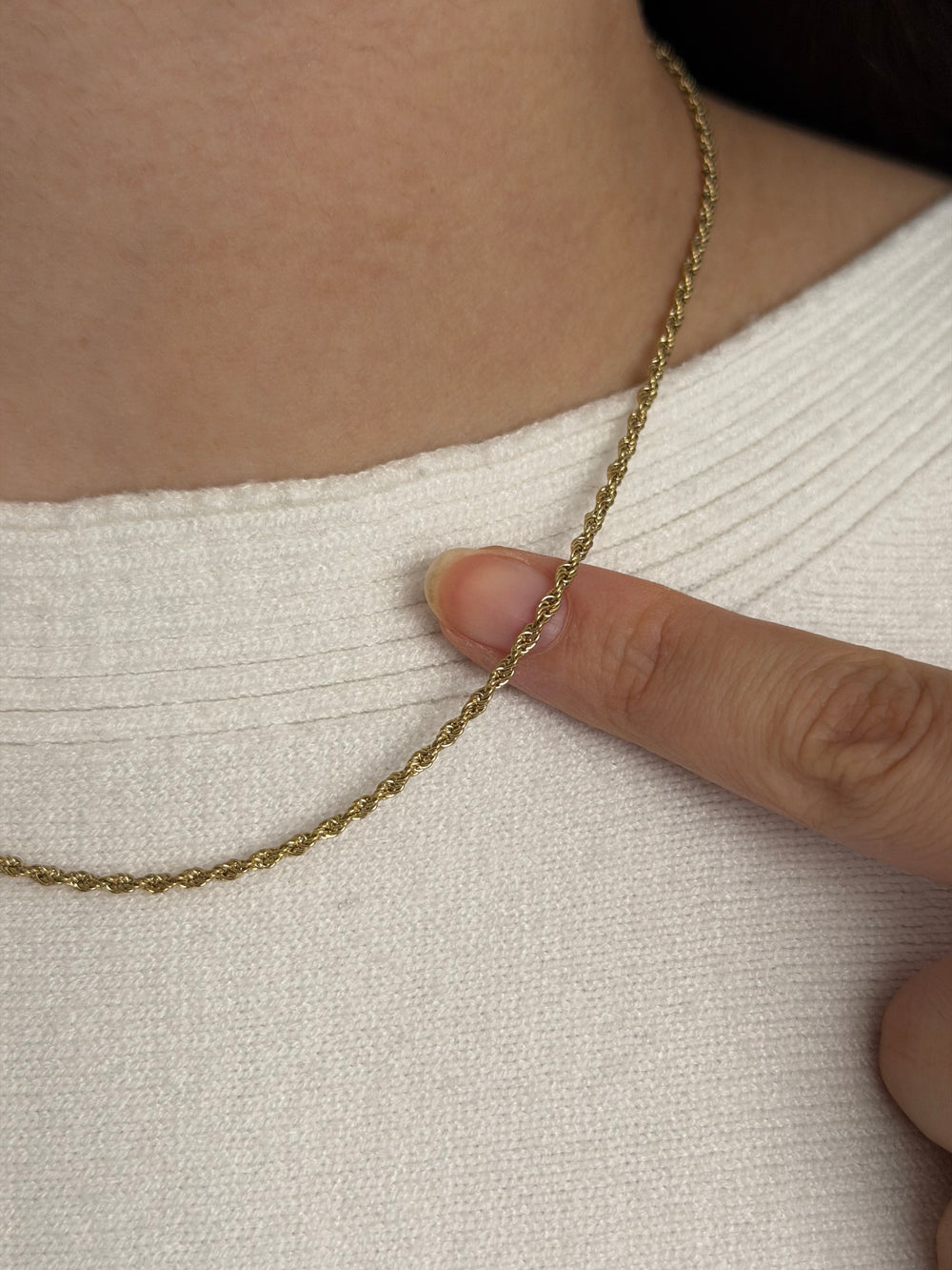 İnce 45 CM Burgu Zincir Kolye