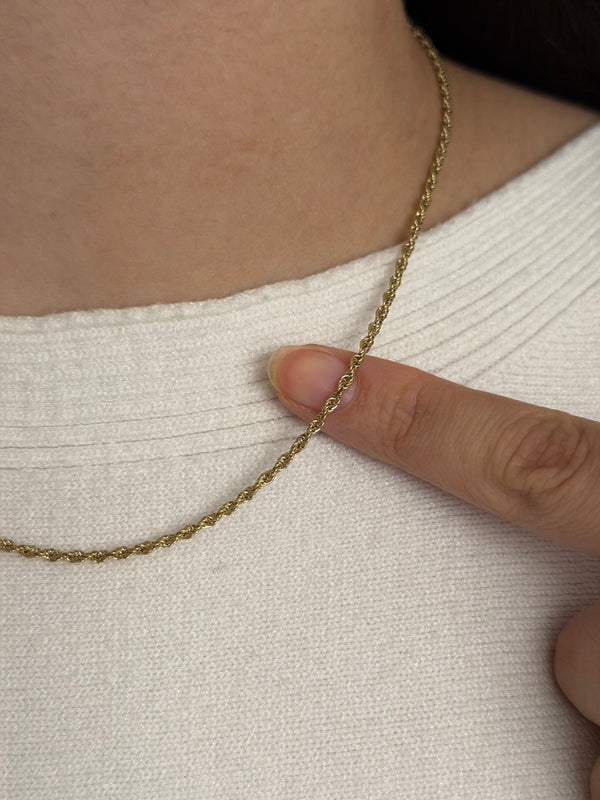 İnce 45 CM Burgu Zincir Kolye