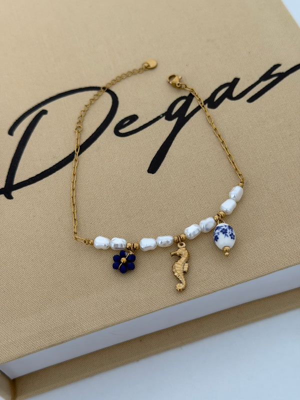 İncili Deniz Atı Charmlı Halhal