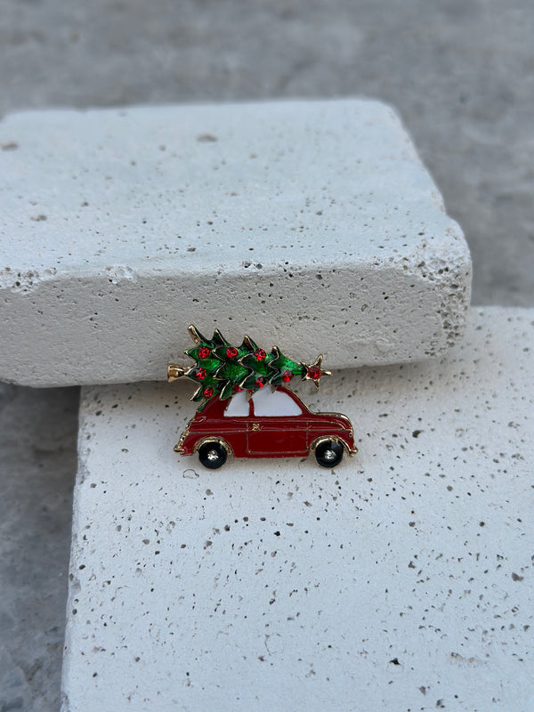 Kırmızı Araba Broş