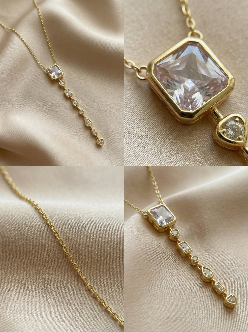 Element Taşlı Y Kolye