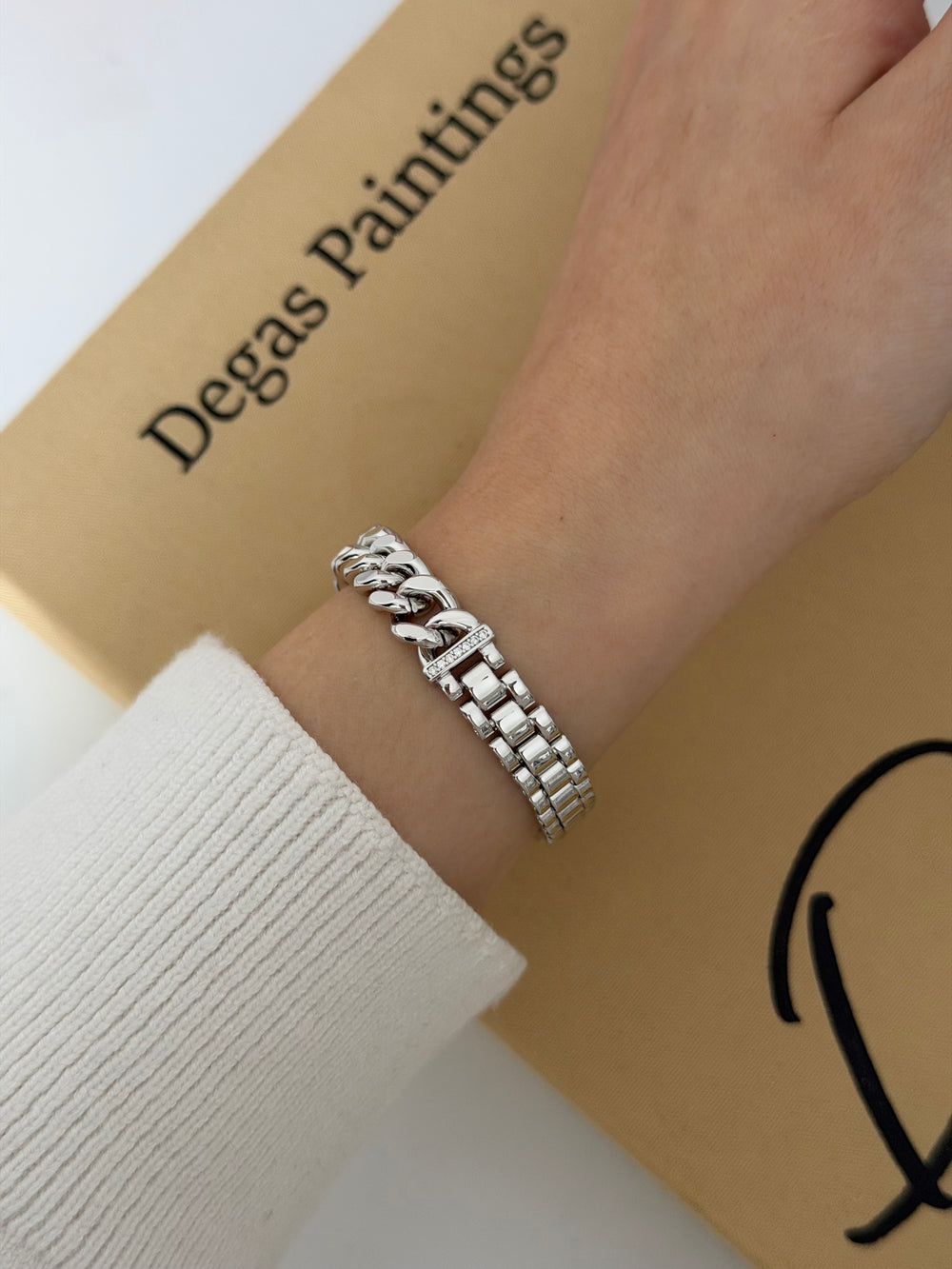 Kordon Kenar Silver Gurmet Bileklik