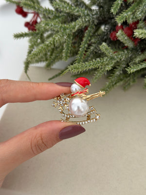 Kızak-Kardan Adam Model Broş