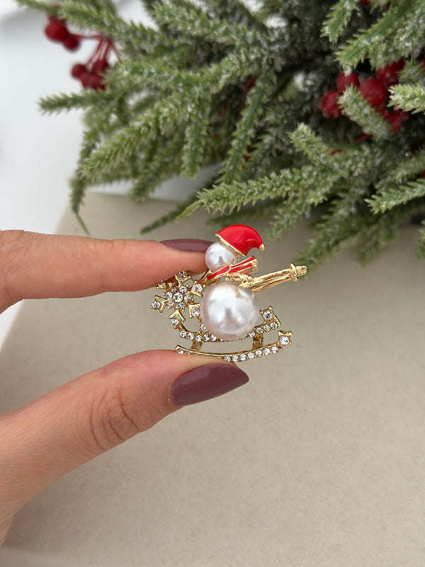 Kızak-Kardan Adam Model Broş