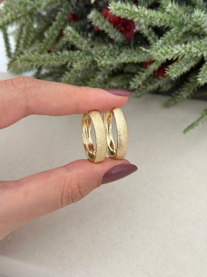 Kum Taşı Halka Küpe