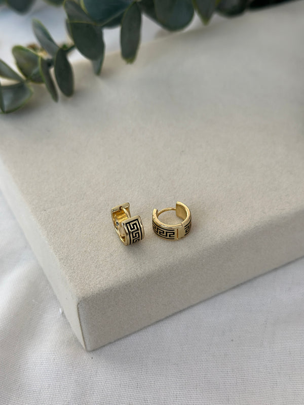 Lazer Desen Labirent Küpe