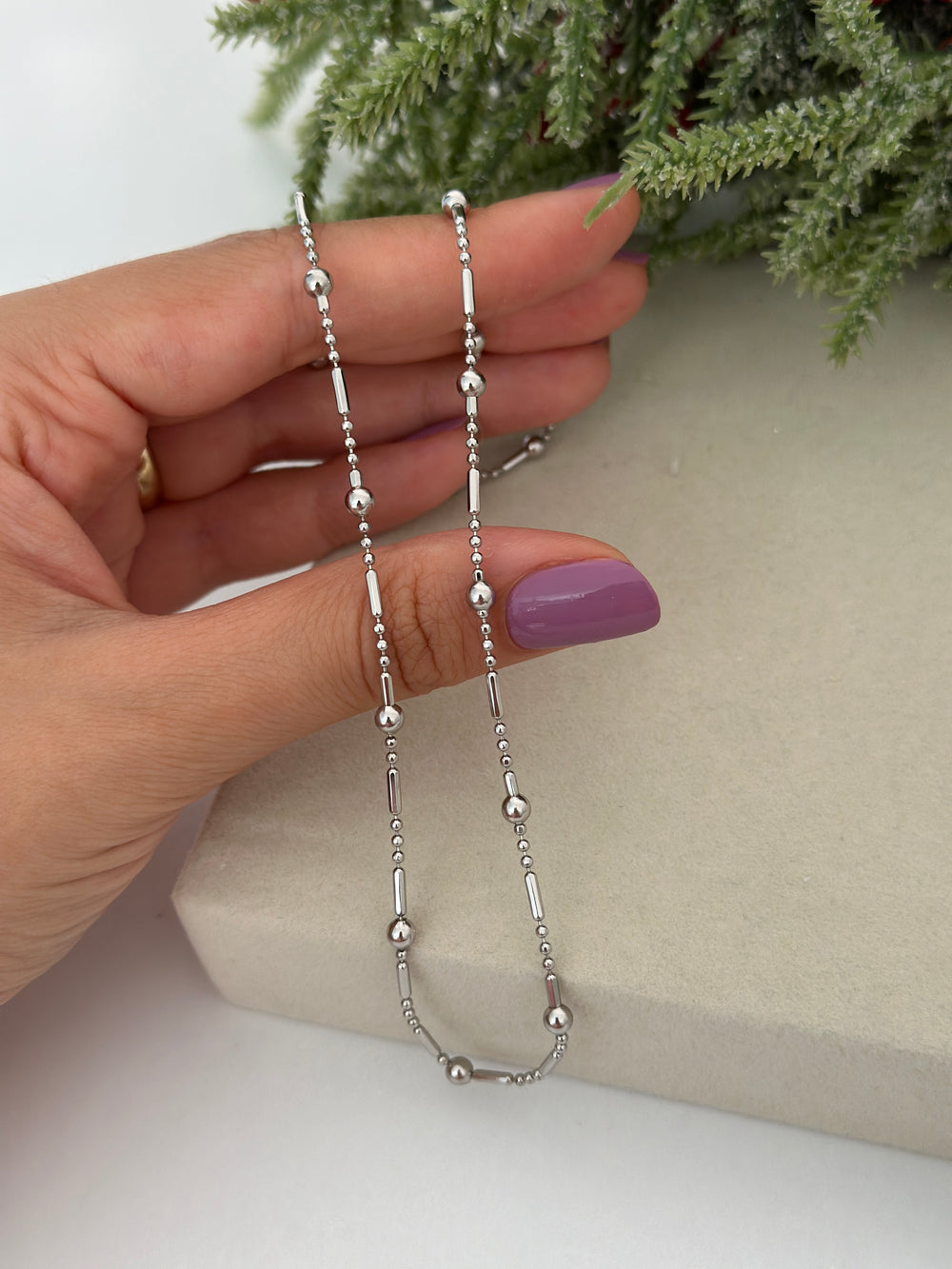 Silver Kesme Zincir Kolye