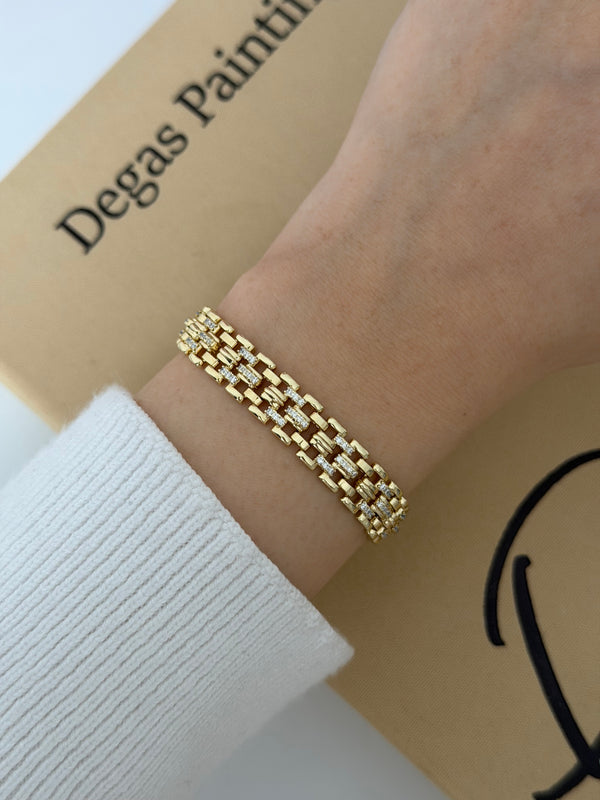 Taşlı Hasır Örme Bileklik