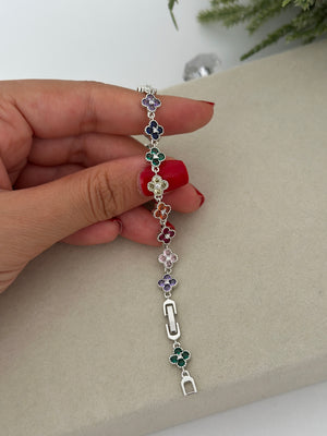 Silver Renkli Taşlı Vip Bileklik