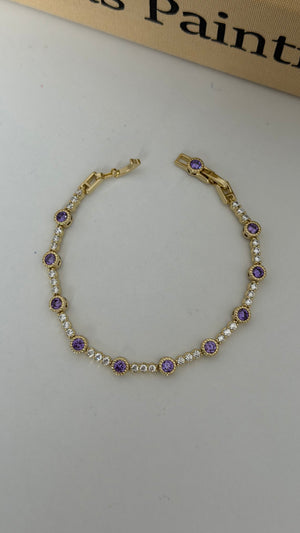 Mor Taşlı Bileklik