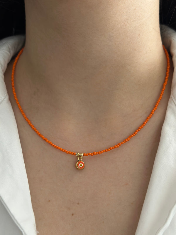 Turuncu Göz Kolye