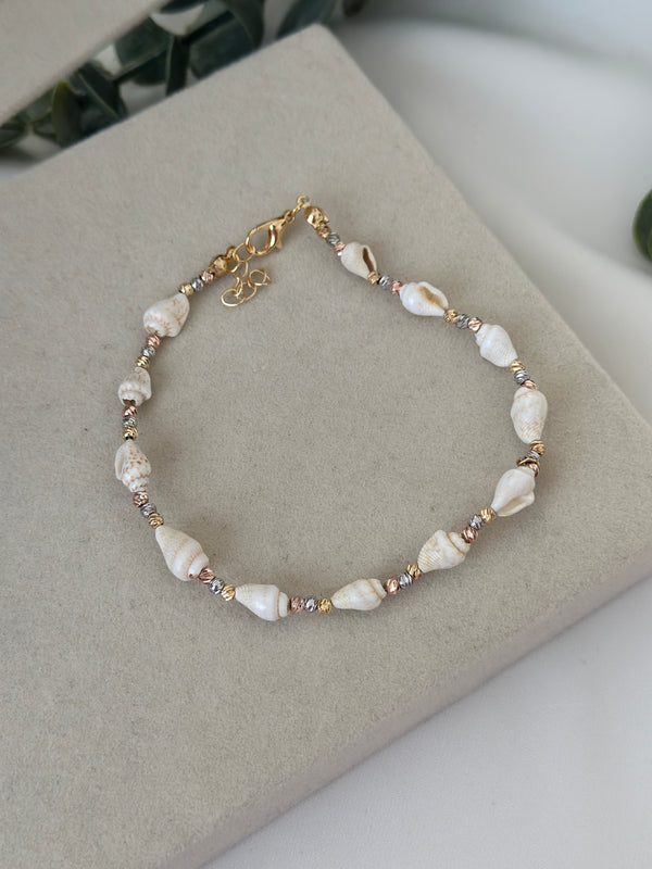 Arası Dorika Taşlı Deniz Kabuklu Halhal