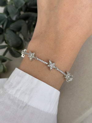 Silver Yıldızlı Vip Bileklik