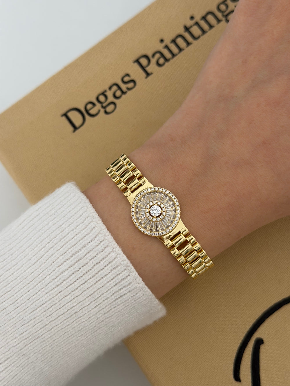 Saat Kenar Baget Taşlı Bileklik