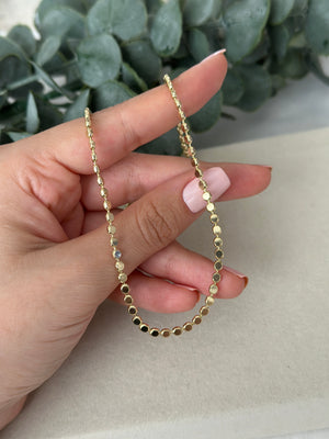 Ezme Pul Zincir Kolye 45 cm