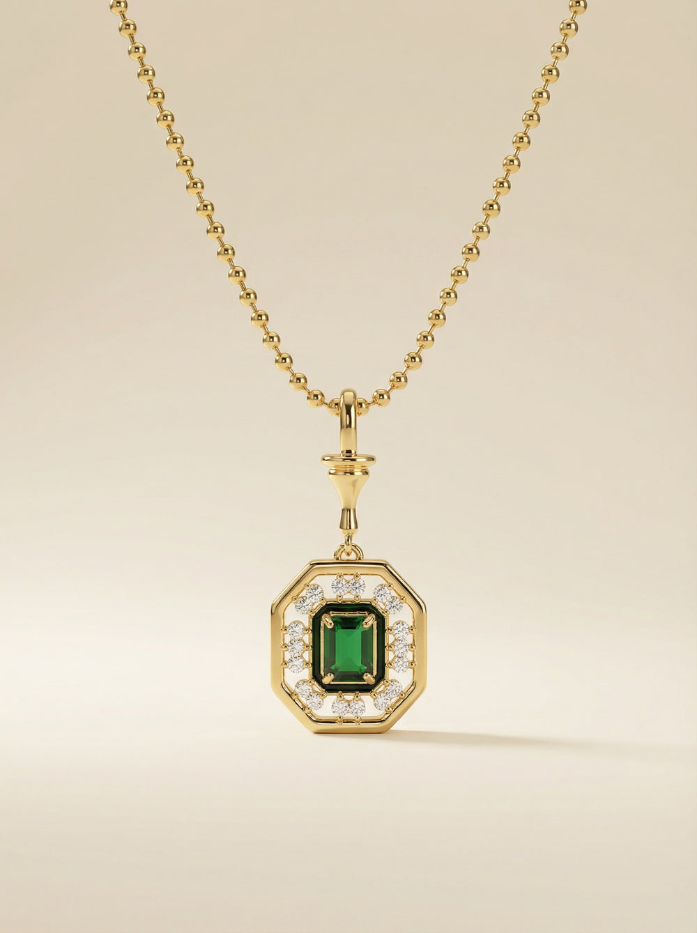 Yeşil Taşlı Serenay Kolye