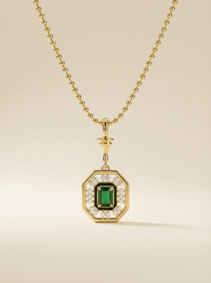 Yeşil Taşlı Serenay Kolye