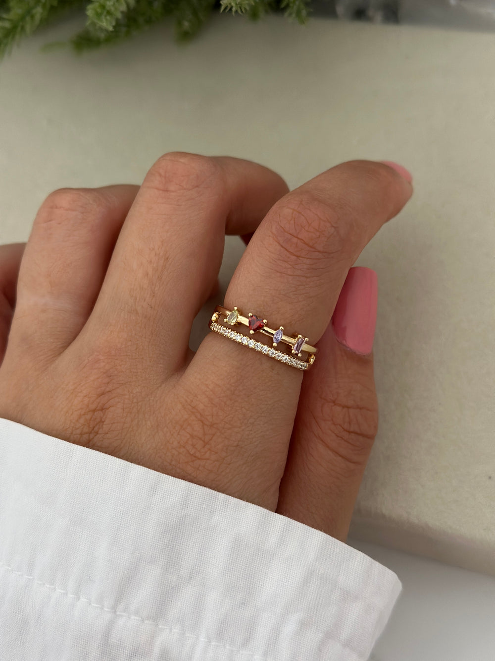 Renkli Taşlı Yüzük