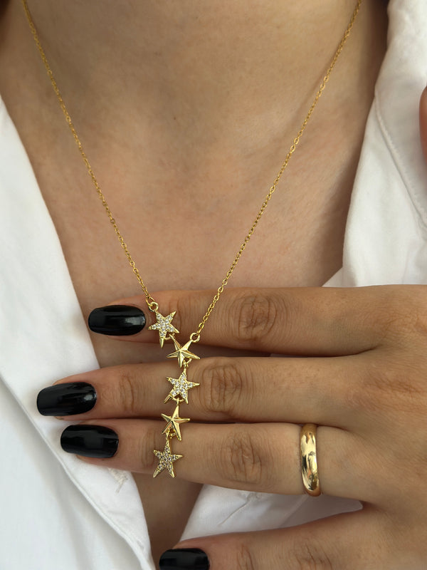 Yıldızlı Y model Kolye