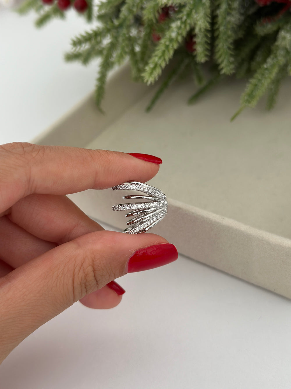 Zikzak Silver Kıkırdak Küpe