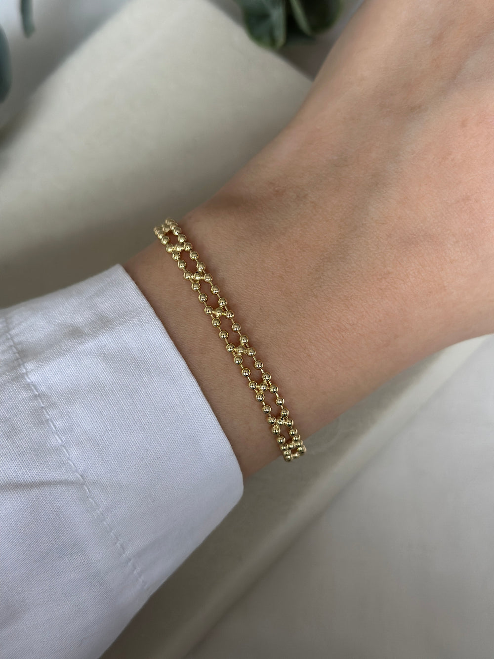 Çapraz Mini Top Bileklik