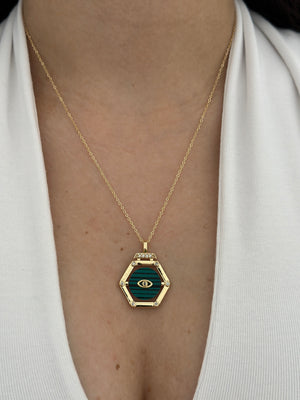 Yeşil Mineli Zirkon Taşlı Kolye