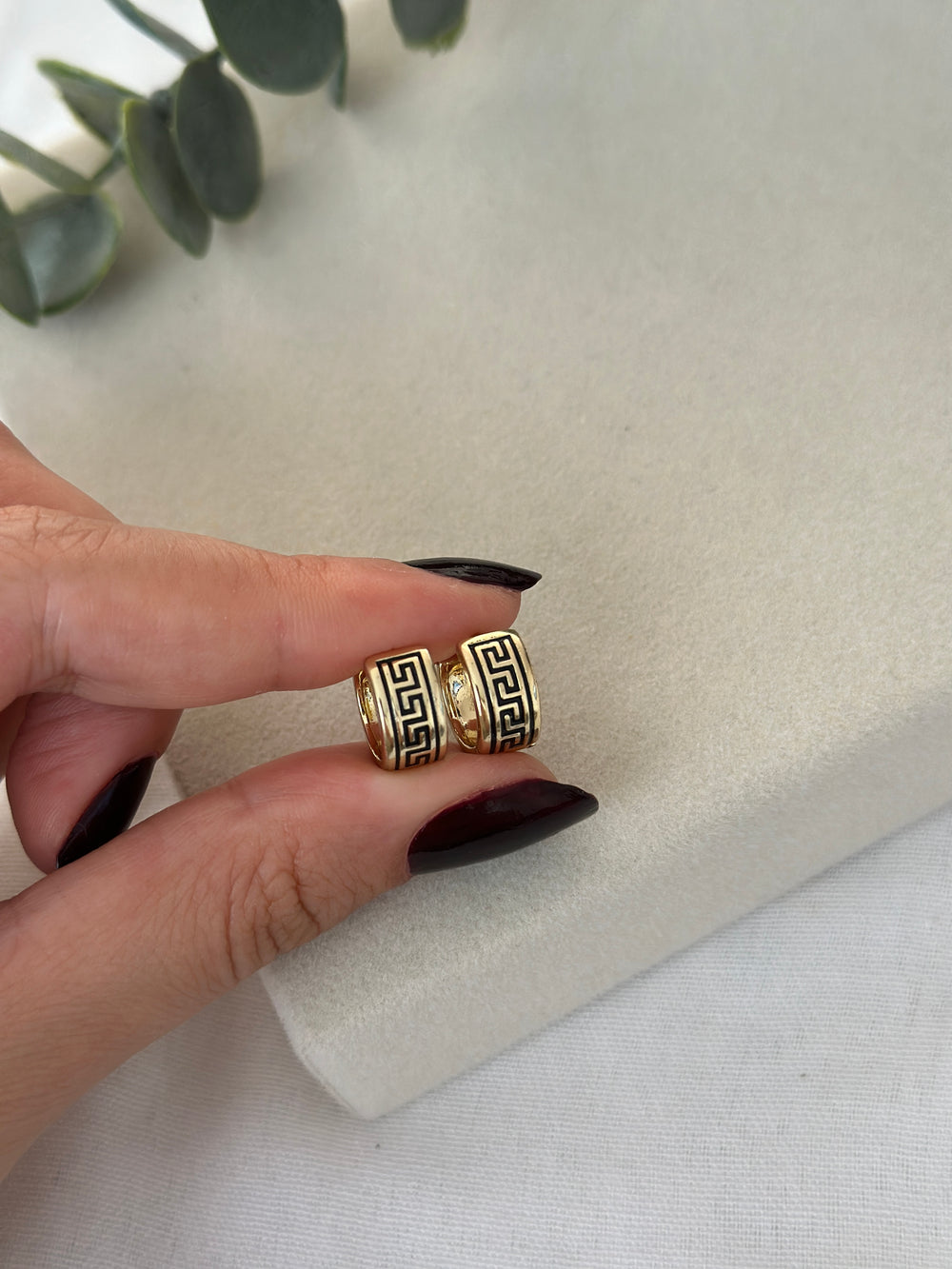 Lazer Desen Labirent Küpe