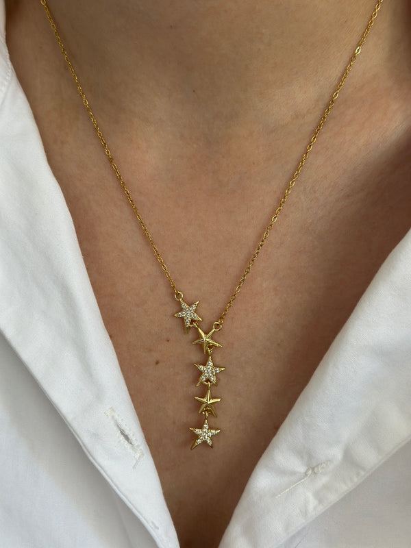 Yıldızlı Y model Kolye