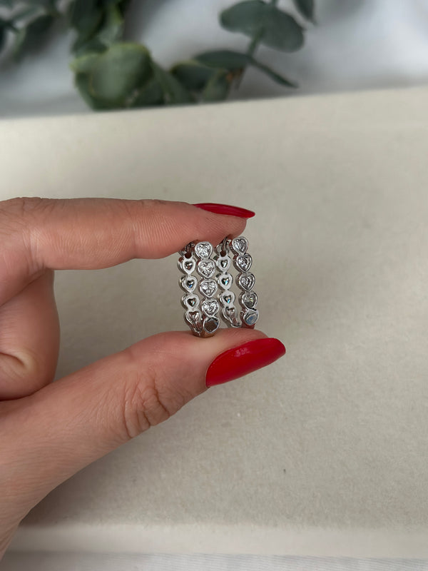 Silver Kalpli Dikey Küpe