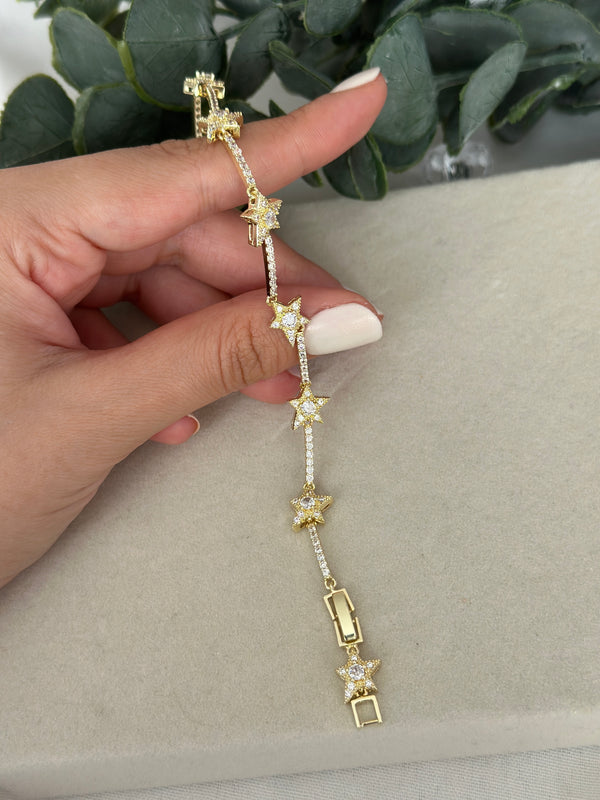 Gold Yıldızlı Vip Bileklik