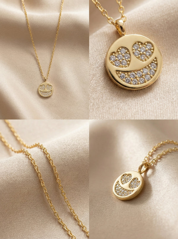 Gülen Yüz Plaka Kolye