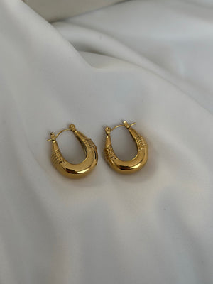 Çelik Vintage Halka Küpe