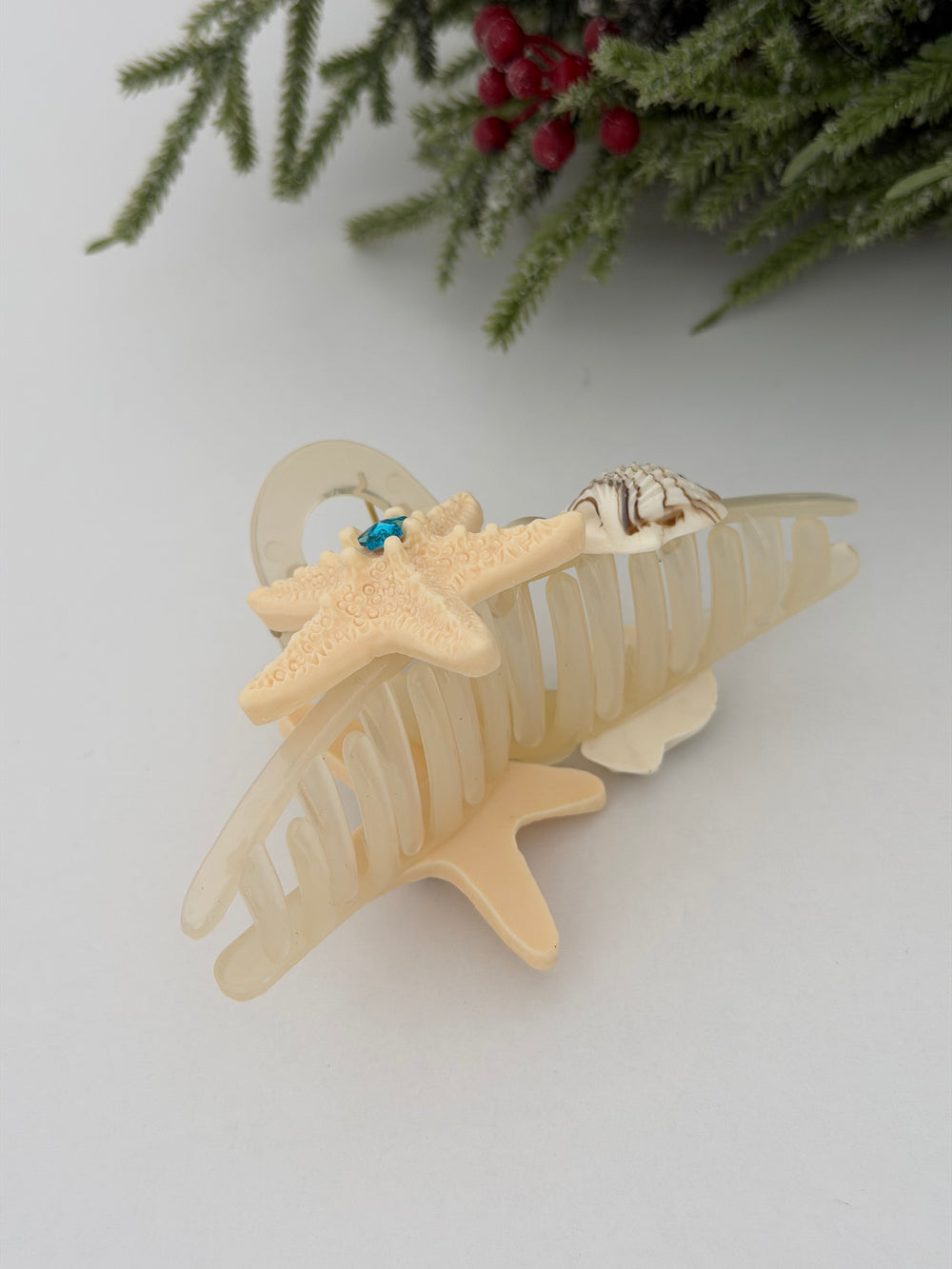 Krem Deniz Yıldızı Toka