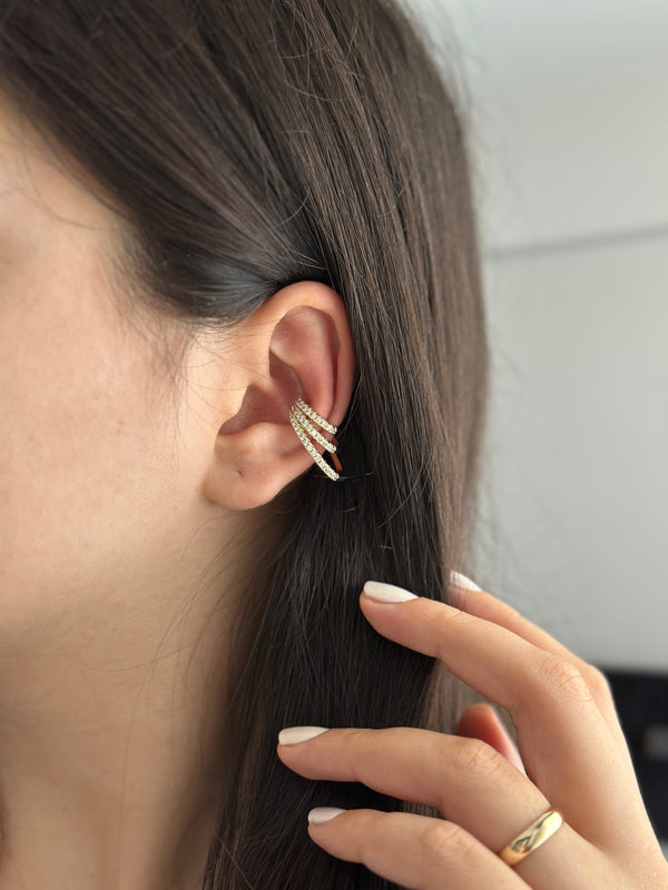 Üçlü Kıkırdak Küpe