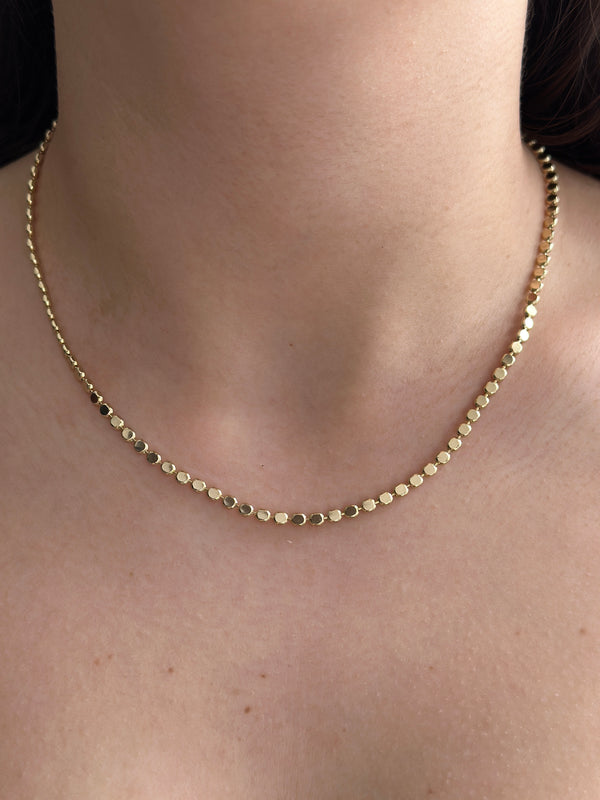 Ezme Pul Zincir Kolye 45 cm