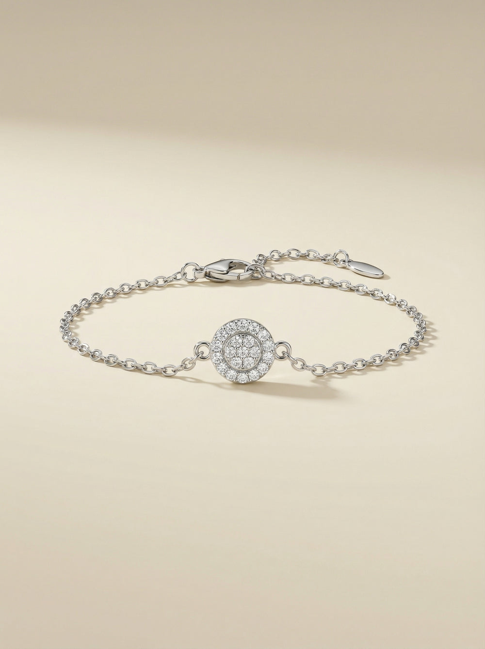 Silver Ortası Yuvarlak Taş Bileklik