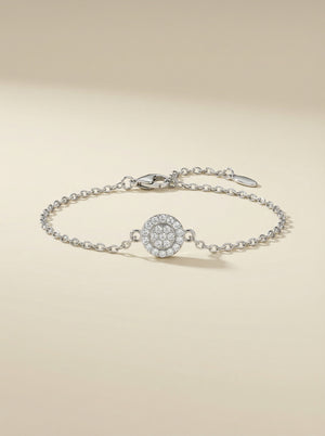 Silver Ortası Yuvarlak Taş Bileklik