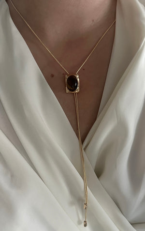 Kaplan Göz Detay Y Model Kolye