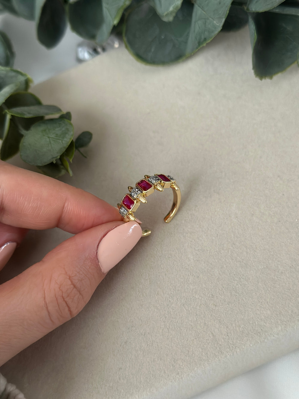 Çelik Pembe Ashley Yüzük