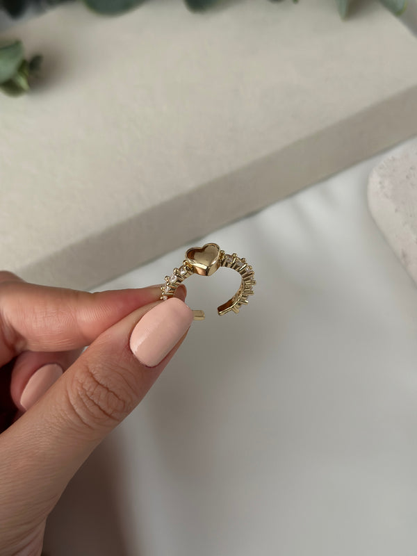 Çelik Tamtur Kalpli Yüzük