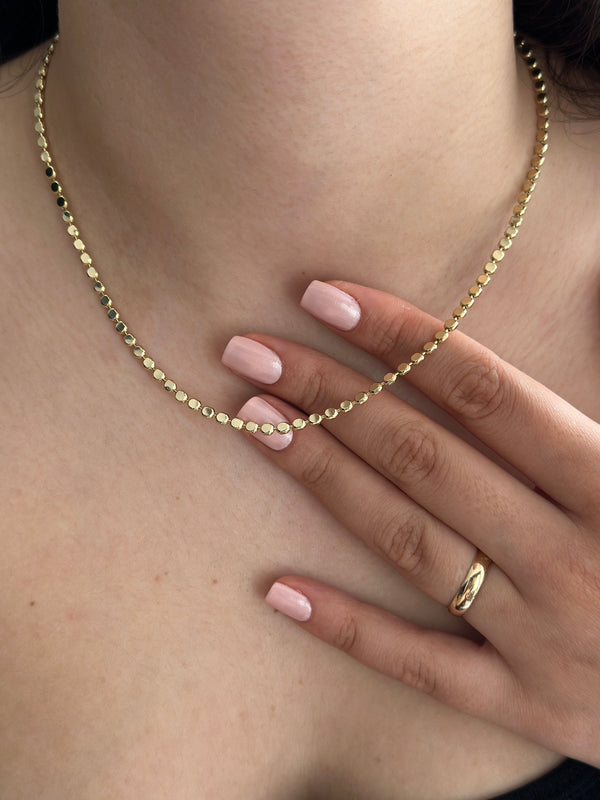 Ezme Pul Zincir Kolye 45 cm