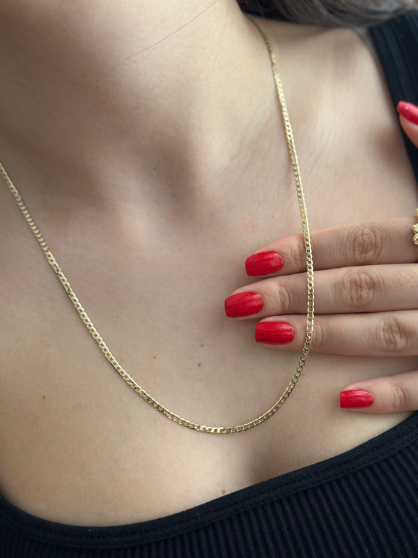 Yassı Gurmet Zincir Kolye 60cm