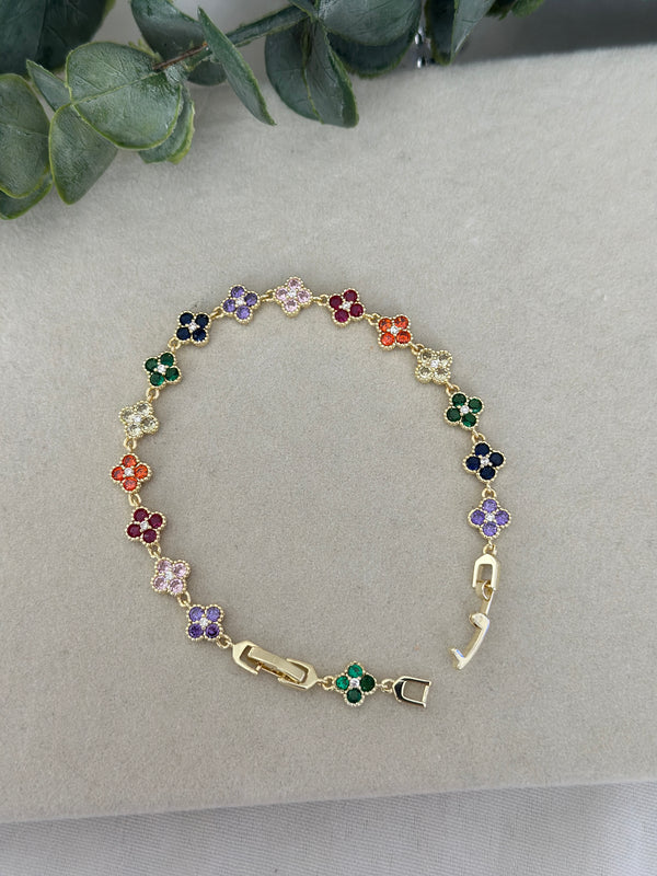 Renkli Çiçekli Vip Bileklik