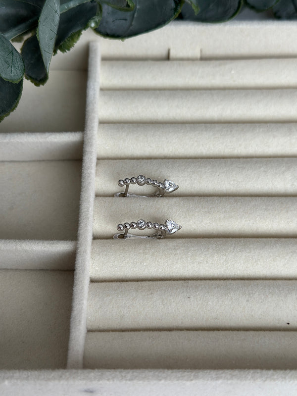 Ucu Kalpli Silver Küpe