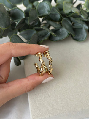 Sargı Gold Halka Küpe