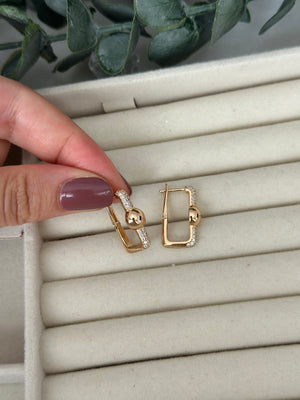 Rose Dikey Topçuk Küpe