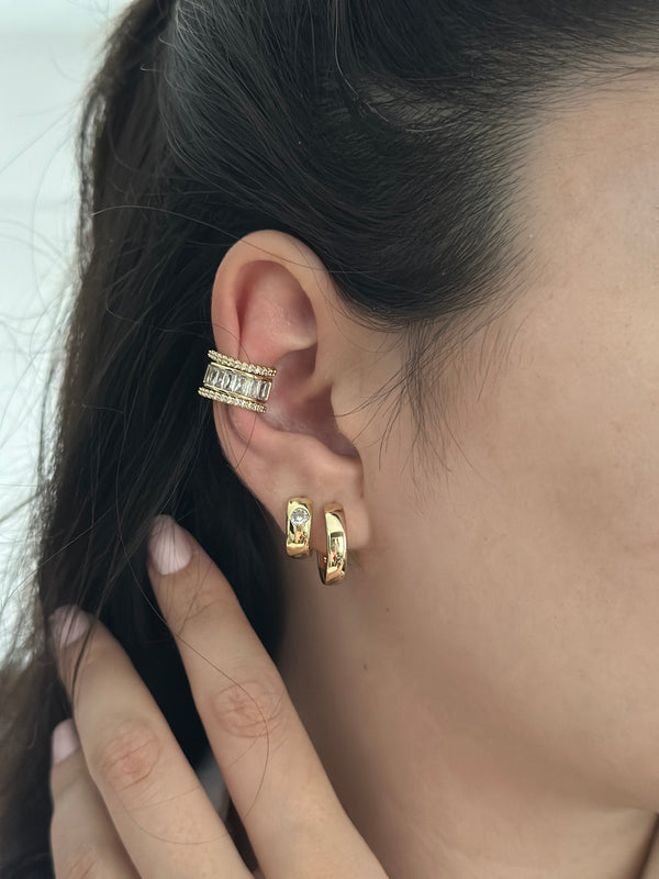 Gold Baget Kıkırdak Küpe