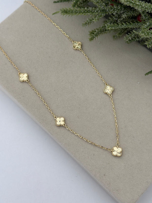 Yonca 14K Renk Kolye